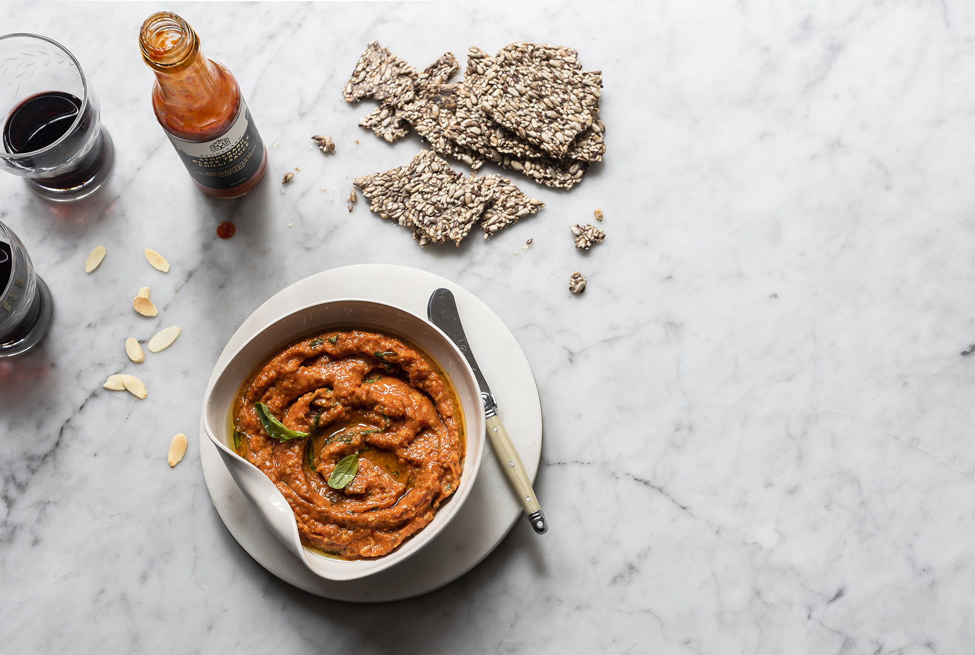 You are currently viewing Almond & Red Pepper Truffle Chilli Romesco