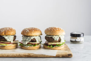 Read more about the article Beef Burger with Tzatziki Truffle Mayo Dressing