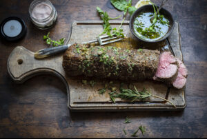 Read more about the article Porcini Truffle Salt Crusted Fillet with Parsley Salsa