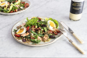 Salmon & Lentil Niçoise with Black Truffle French Dressing copy