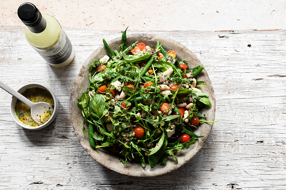 You are currently viewing Cannellini & Green Bean Salad with Black Truffle French Dressing