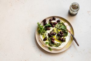 Read more about the article Whipped Feta with Black Truffle Tapenade Pesto & Olives